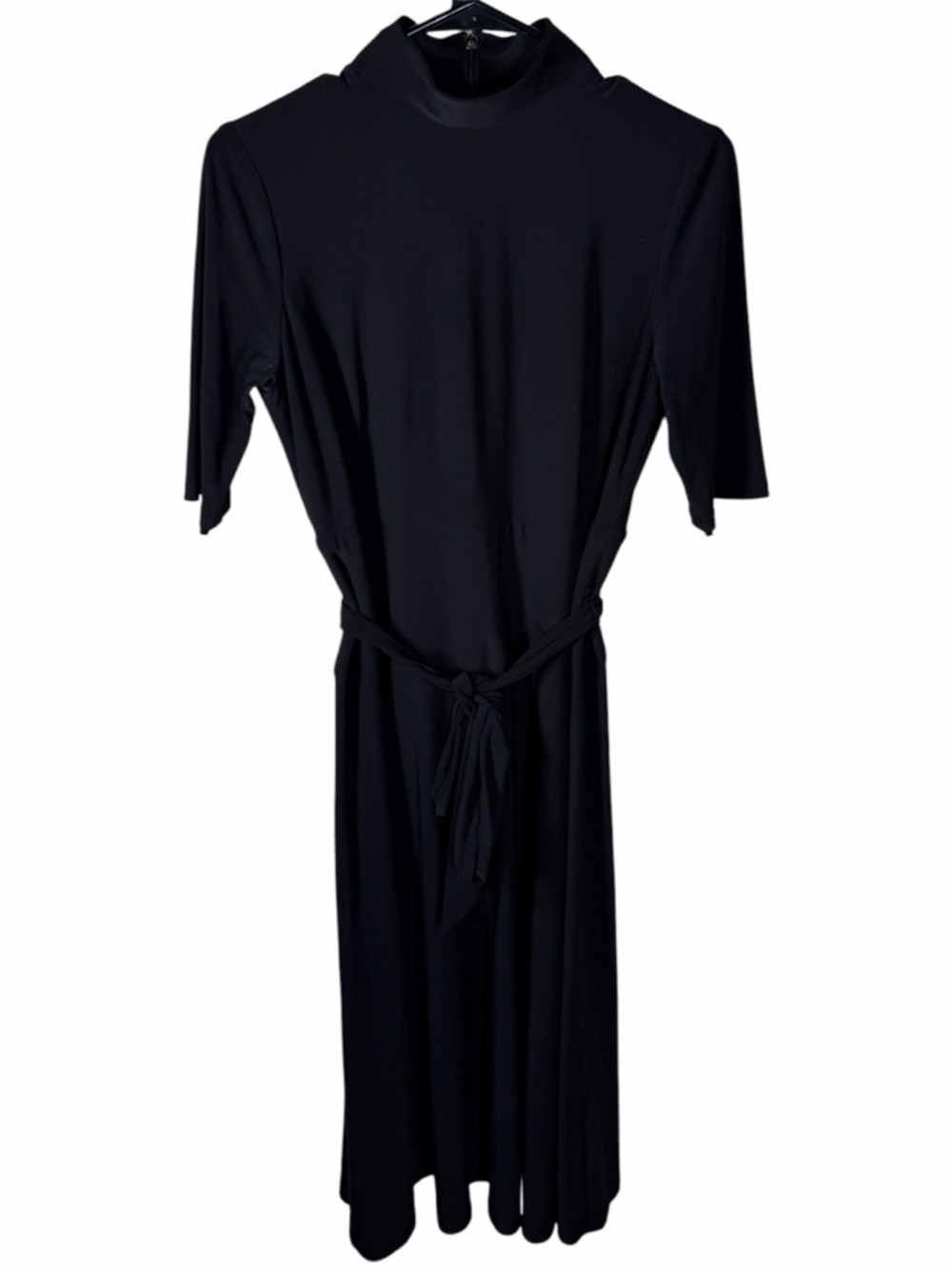 Lauren Ralph Lauren Mock Neck Tie Front A Line Dress Size 6 Black Cocktail Dress